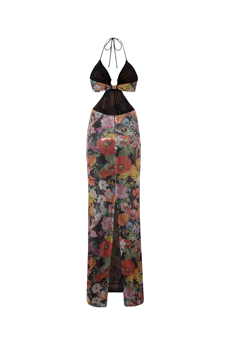 Wildflower V-Neck Sleeveless Maxi Dress